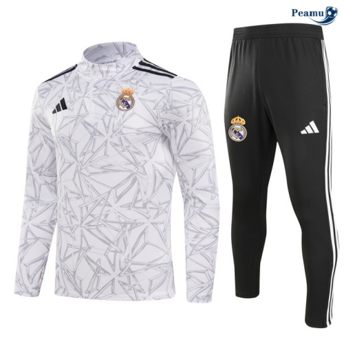 Novo Fato de Treino Real Madrid Criancas Branco 2024-2025