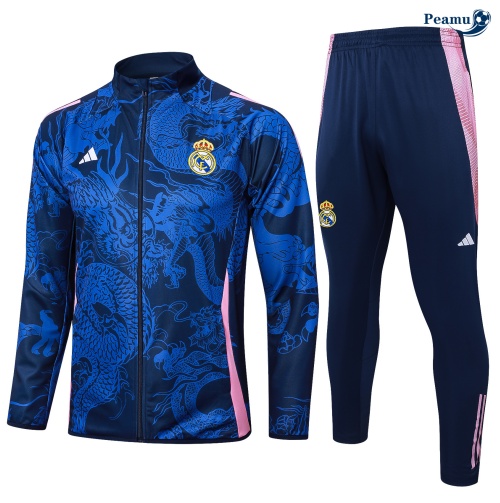 Desconto Casaco de Fato de Treino Real Madrid Criancas azul marinho 2024-2025