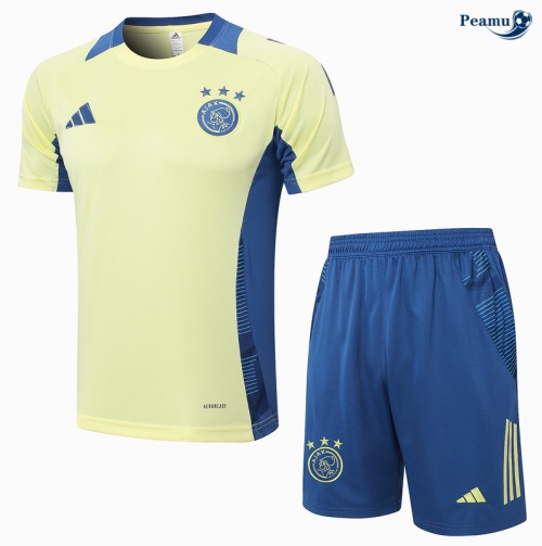 Desconto Camisola Futebol Ajax + Calções amarelo claro 2024-2025