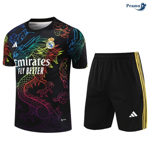 Novos Camisola Futebol Real Madrid + Calções preto 2024-2025