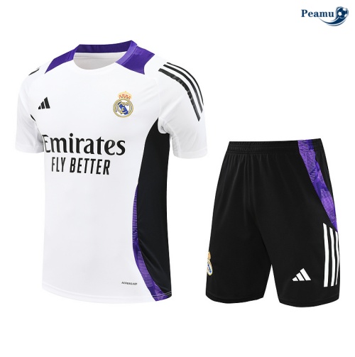 Novas Camisola Futebol Real Madrid + Calções Branco 2024-2025