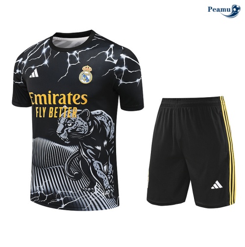 Novas Camisola Futebol Real Madrid + Calções preto 2024-2025