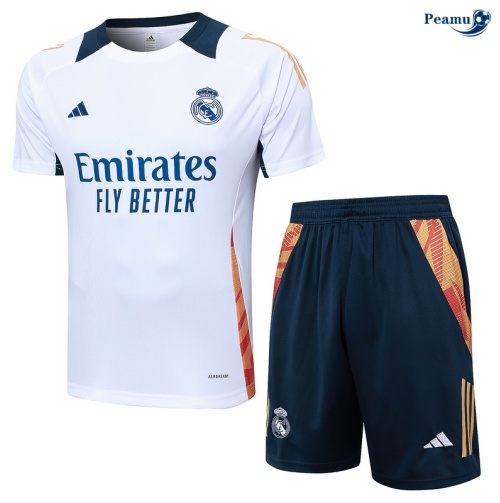 Novo Camisola Futebol Real Madrid + Calções Branco 2024-2025