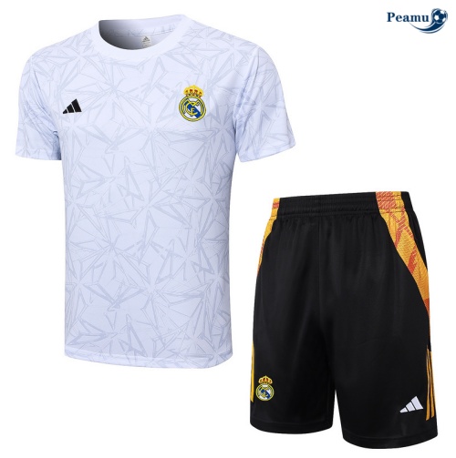 Novos Camisola Futebol Real Madrid + Calções Branco 2024-2025