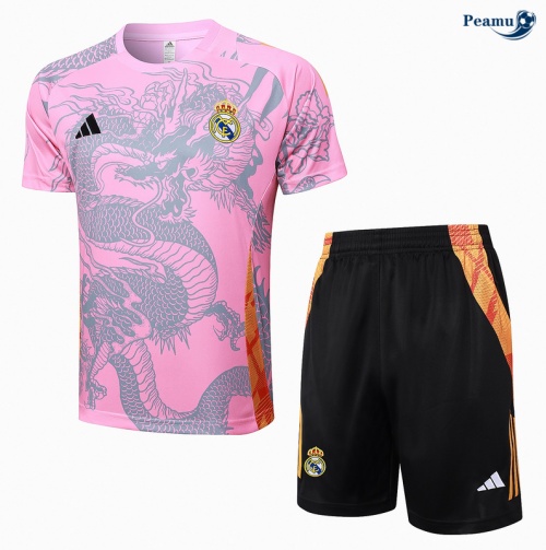 Novas Camisola Futebol Real Madrid + Calções rosa 2024-2025