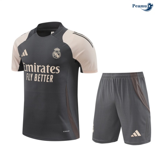 Novos Camisola Futebol Real Madrid + Calções cinza escuro 2024-2025