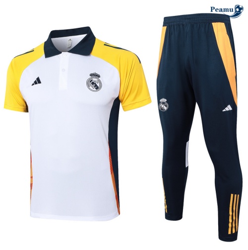 Criar Camisola Futebol Real Madrid Polo + Calças Branco 2024-2025