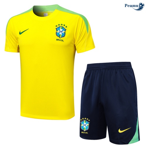 Vender Camisola Futebol Brasil + Calções amarelo 2024-2025