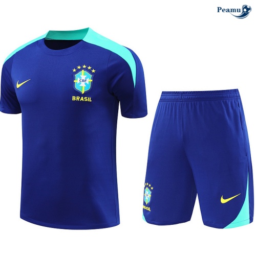 Oferta Camisola Futebol Brasil + Calções Azul 2024-2025