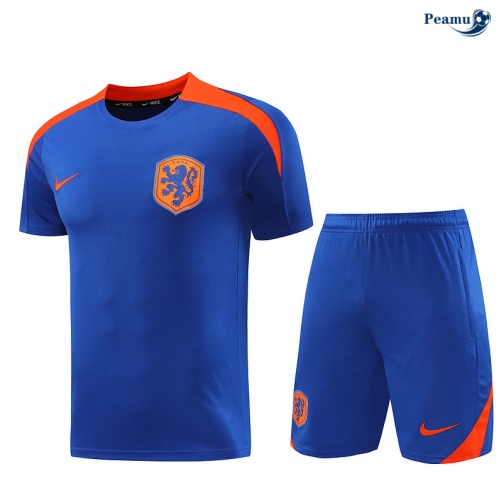 Desconto Camisola Futebol Holanda + Calções Azul 2024-2025