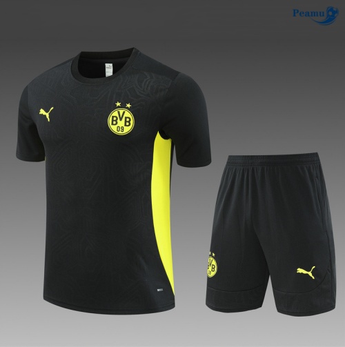 Criar Camisola Futebol Borussia Dortmund Criancas + Calções preto 2024-2025